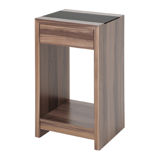 Photo of Bisbee tall wooden side table in walnut