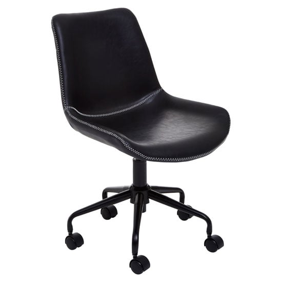 Photo of Bloomsburg leather home and office chair in black