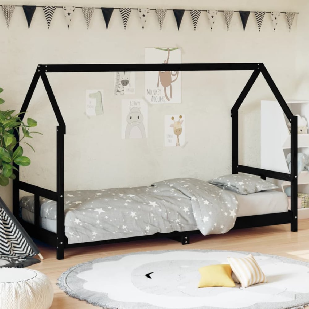 bohemia 80x200cm wooden children daybed in black