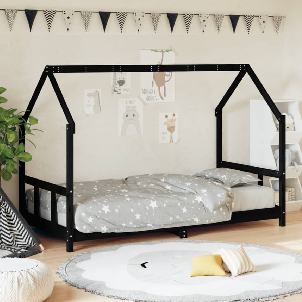 bohemia 90x200cm wooden children daybed in black