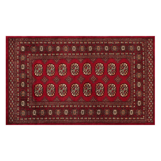 Photo of Bokhara 150x240cm hand-knotted wool rug in red