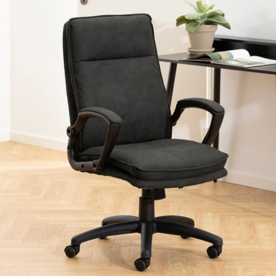 Product photograph of Bolingbrook Fabric Home And Office Chair In Anthracite from Furniture in Fashion