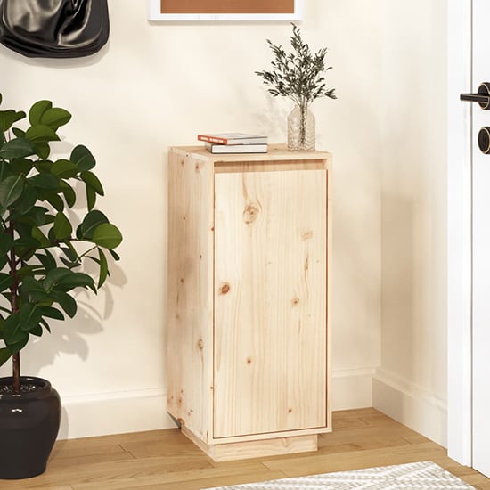 Product photograph of Boris Pinewood Shoe Storage Cabinet With 1 Door In Natural from Furniture in Fashion