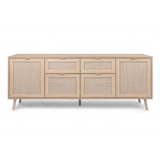 Borox Wooden Sideboard With 4 Doors In Sonoma Oak | Furniture in Fashion