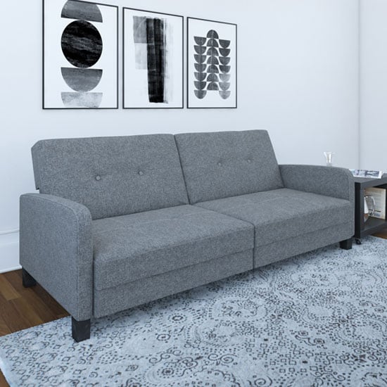 Product photograph of Borough Linen Sofa Bed In Grey from Furniture in Fashion