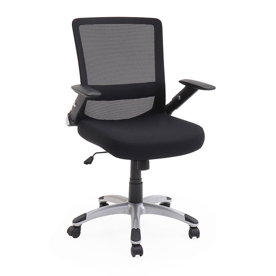 Product photograph of Bramston Fabric Home And Office Chair In Black from Furniture in Fashion