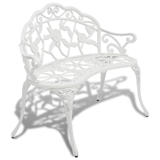 Read more about Brandi outdoor cast aluminium seating bench in white