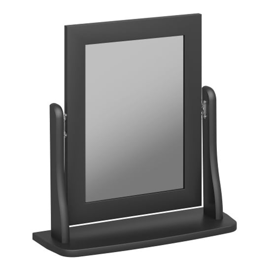 Product photograph of Braque Dressing Table Mirror In Black from Furniture in Fashion