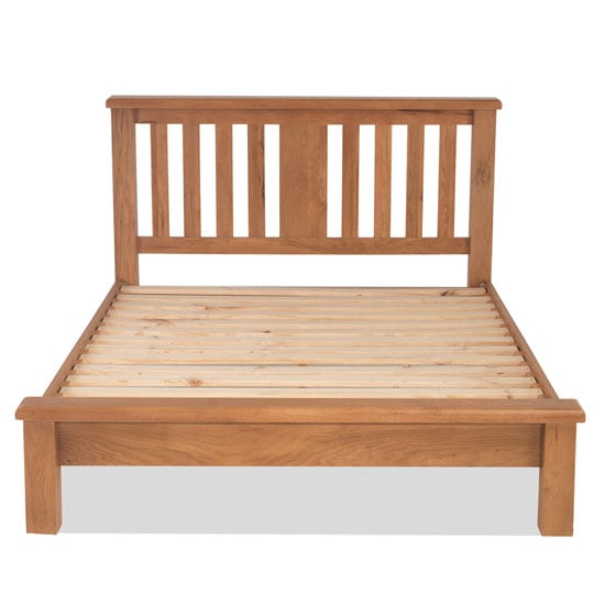 Product photograph of Brendan Wooden Double Low Foot Bed In Crafted Solid Oak from Furniture in Fashion