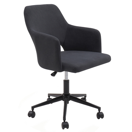 Product photograph of Brenton Fabric Home And Office Chair In Black from Furniture in Fashion