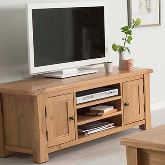 Product photograph of Brex Small Wooden Tv Stand With 2 Doors In Natural from Furniture in Fashion