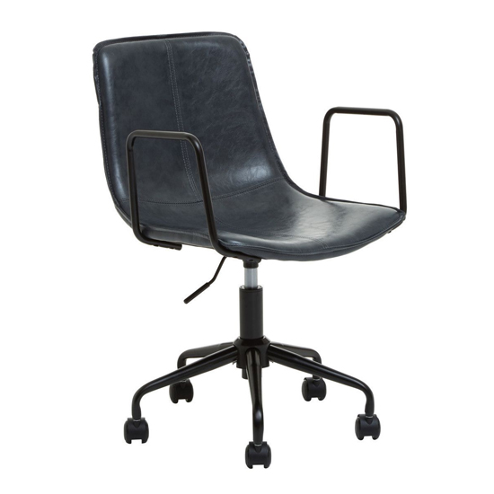 Read more about Brinson leather home and office chair in grey