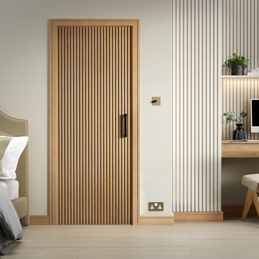 brishbane 1981mm x 610mm pre finished internal door in oak