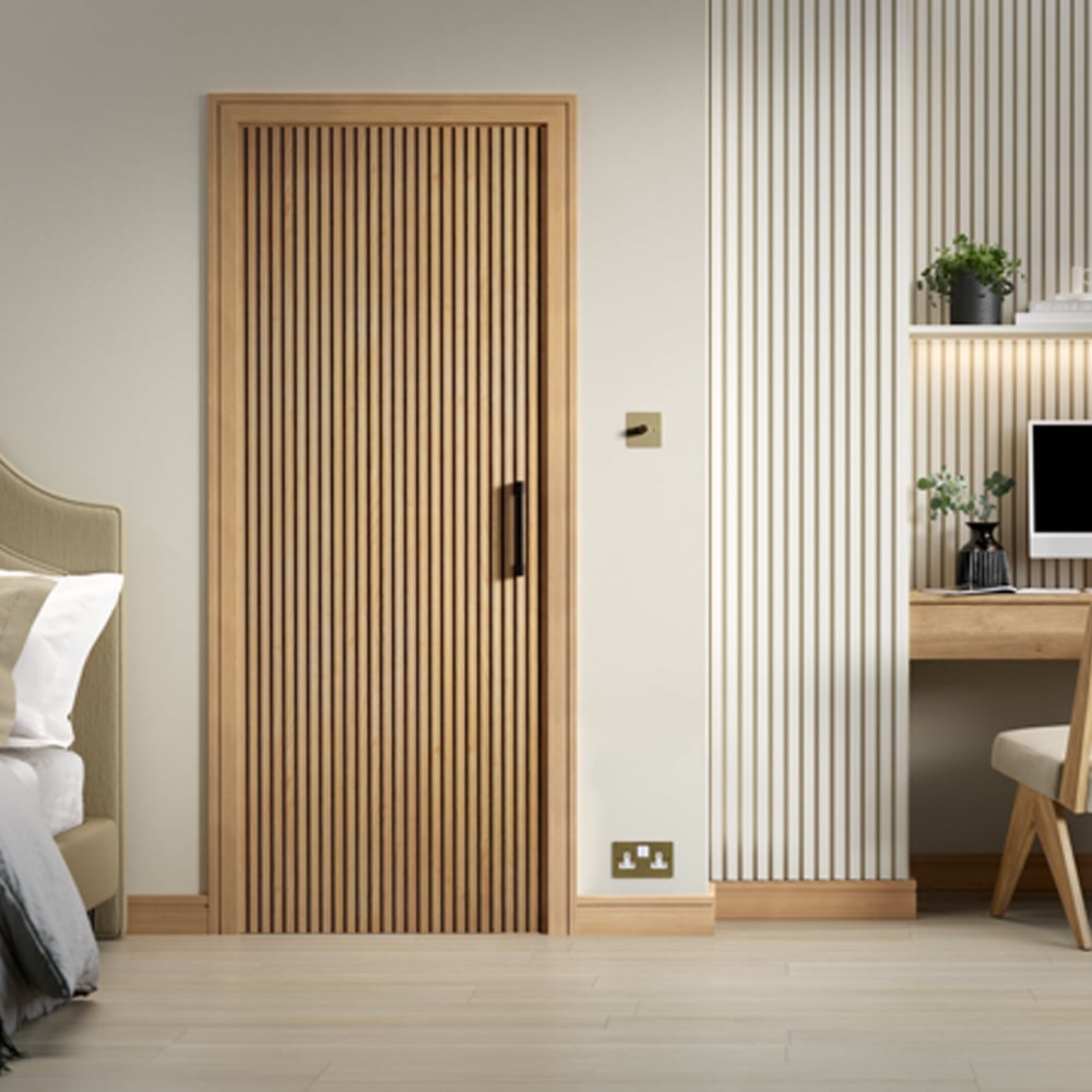 brishbane 1981mm x 838mm pre finished internal door in oak