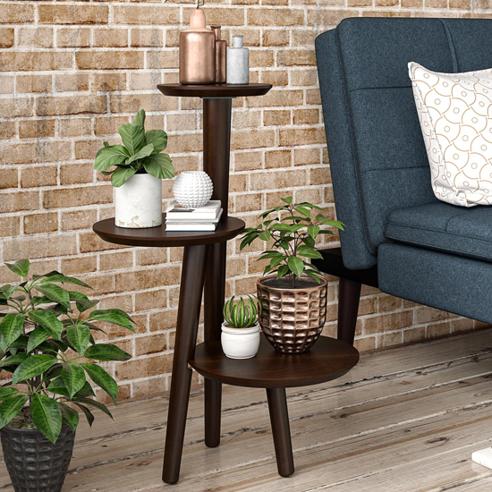 Read more about Brittan wooden plant stand in walnut