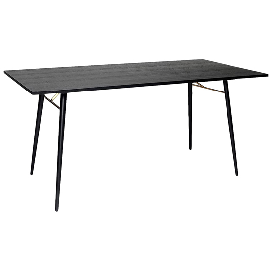Product photograph of Brogan Large Wooden Dining Table In Black And Copper from Furniture in Fashion