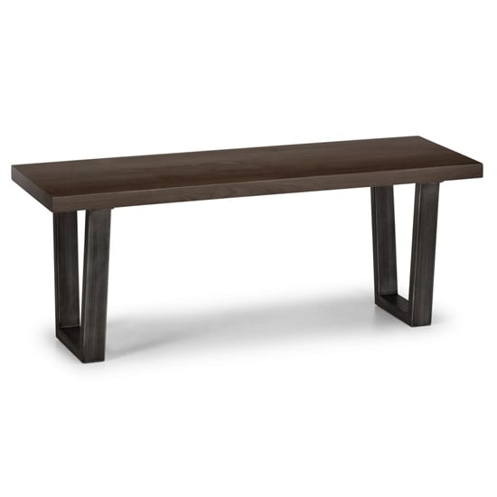 Product photograph of Barras Wooden Dining Bench In Dark Oak from Furniture in Fashion