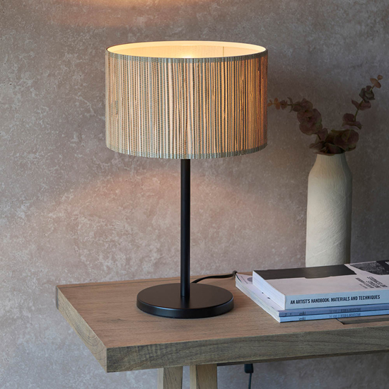 Brooks Semi Flush Seagrass Drum Shade Table Lamp In Natural Furniture In Fashion 2825