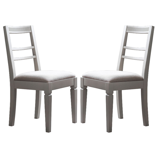 Product photograph of Brunet Taupe Wooden Dining Chairs In A Pair from Furniture in Fashion