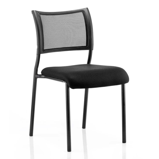Photo of Brunswick black frame office visitor chair in black no arms