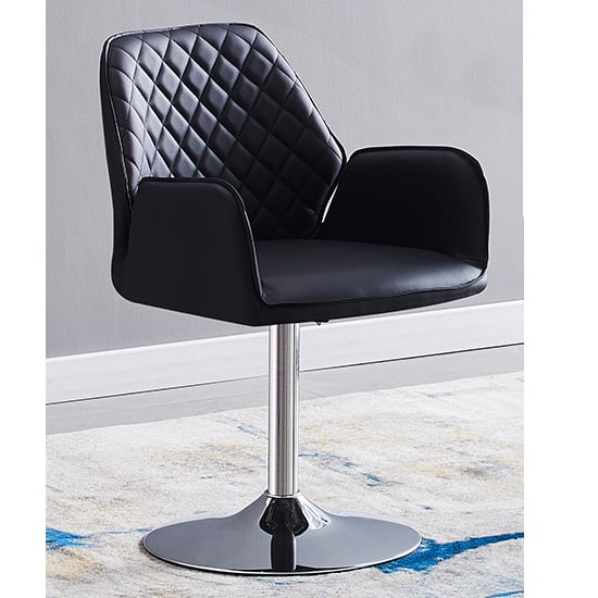 Read more about Bucketeer faux leather dining chair in black