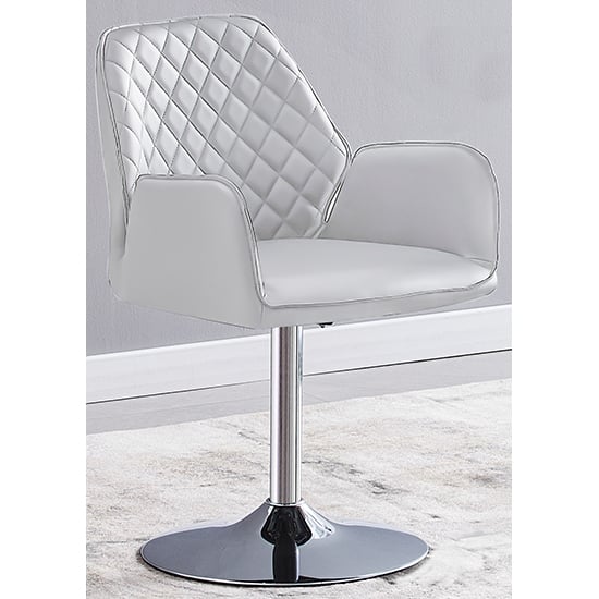 Product photograph of Bucketeer Faux Leather Dining Chair In White from Furniture in Fashion
