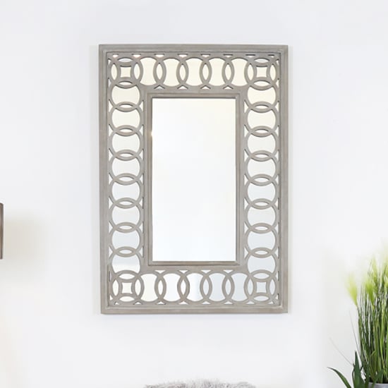 Photo of Burley wall mirror with natural wooden frame