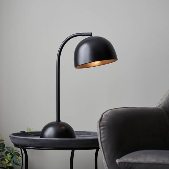 Product photograph of Burlington Domed Task Table Lamp In Matt Black from Furniture in Fashion