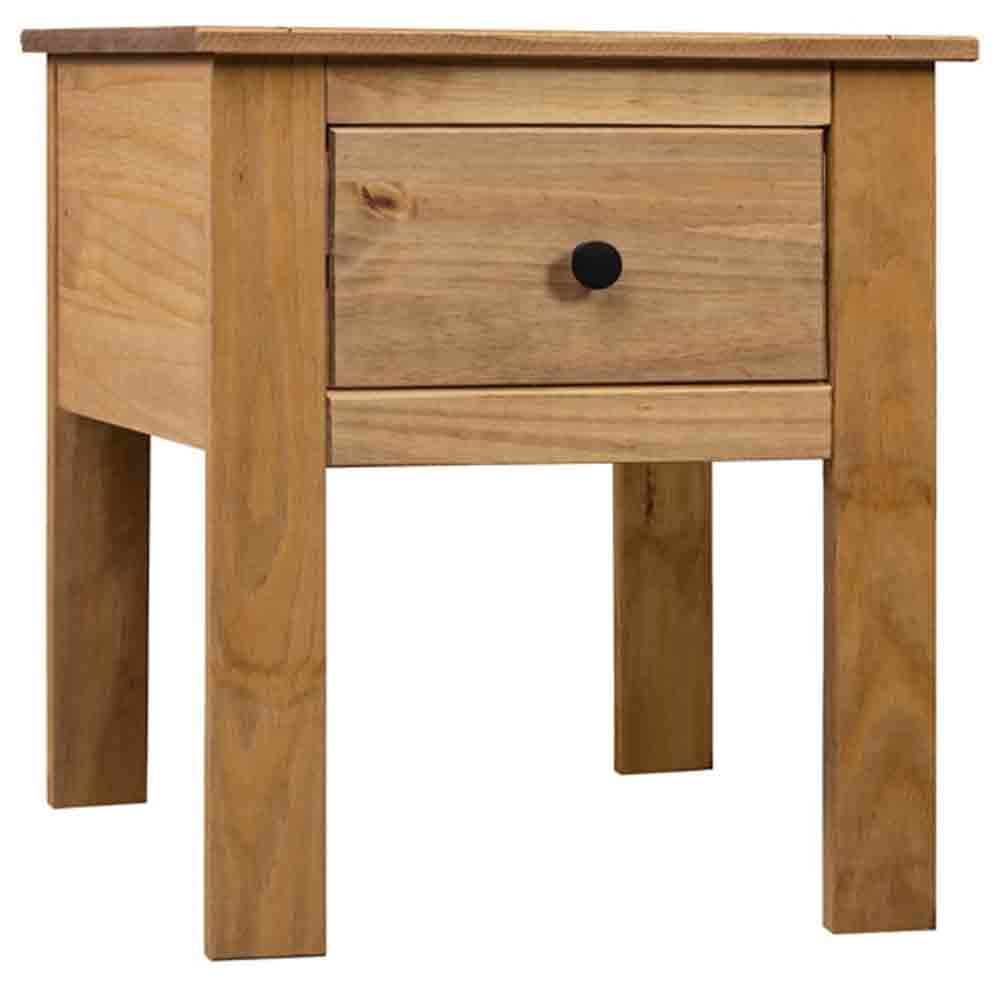 Product photograph of Bury Wooden Bedside Cabinet With 1 Drawer In Brown from Furniture in Fashion