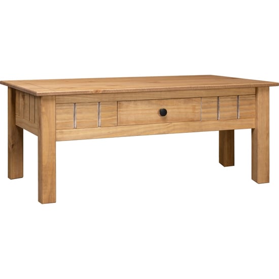 Product photograph of Bury Wooden Coffee Table With 1 Drawer In Brown from Furniture in Fashion