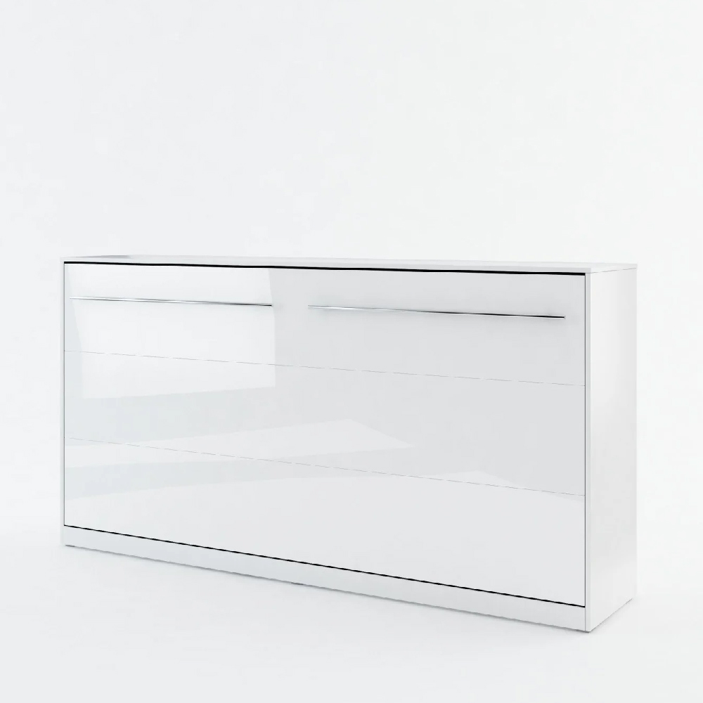 Read more about Cadott high gloss horizontal wall single bed in white