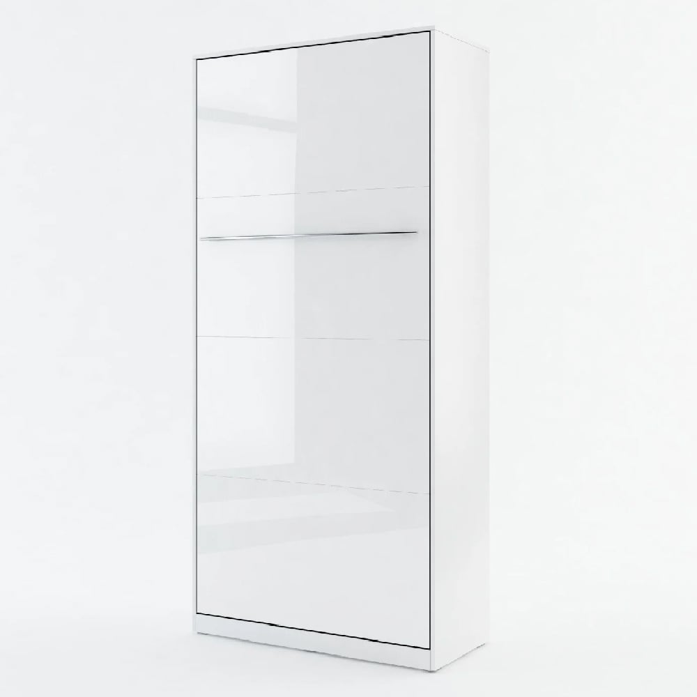 Read more about Cadott high gloss vertical wall single bed in white