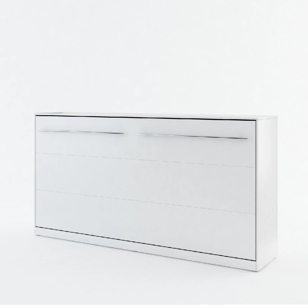 Read more about Cadott wooden horizontal wall single bed in matt white