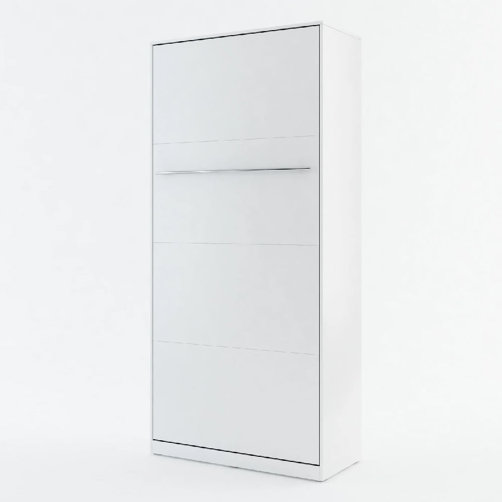 Read more about Cadott wooden vertical wall single bed in matt white