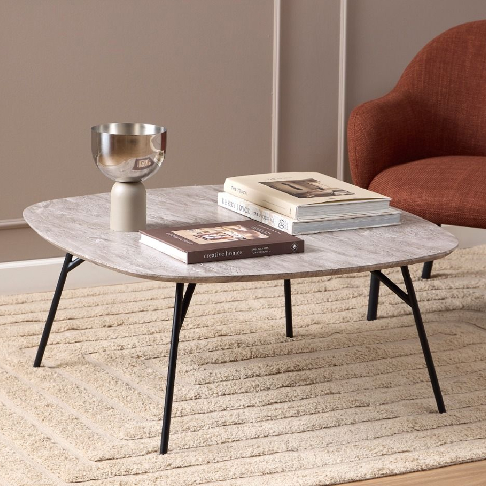 caguas marble rectangular coffee table in grey