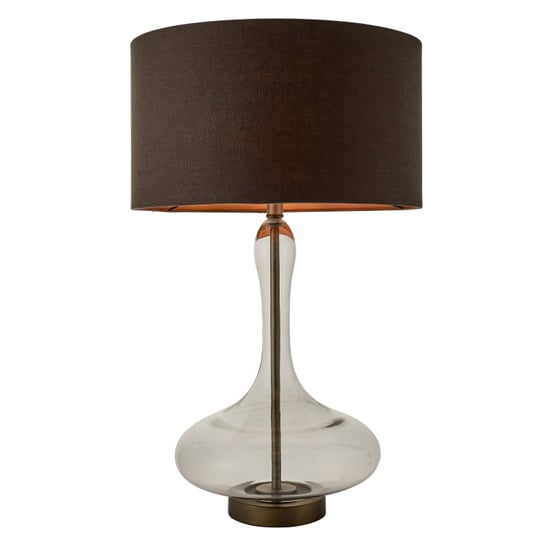 Caia Table Lamp In Brown With Glass Stand | Furniture in ...