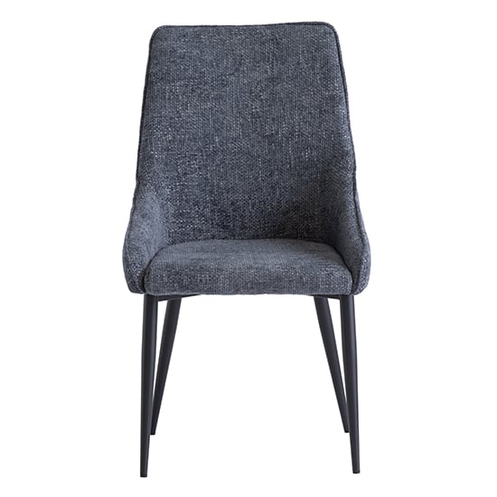 Cajsa Deep Blue Fabric Dining Chairs In Pair | Furniture in Fashion