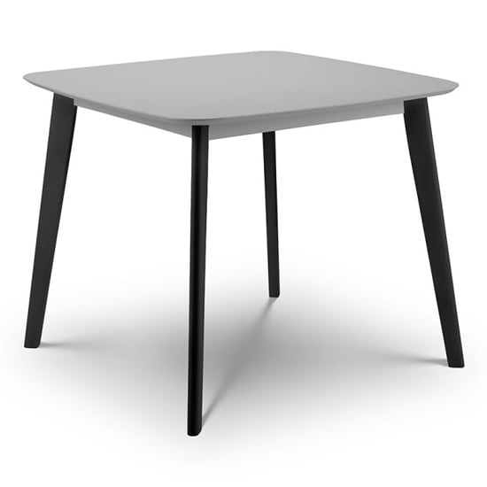 Product photograph of Calah Square Wooden Dining Table In Grey And Black from Furniture in Fashion