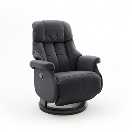 Product photograph of Calgary Comfort Leather Relaxer Chair In Black from Furniture in Fashion