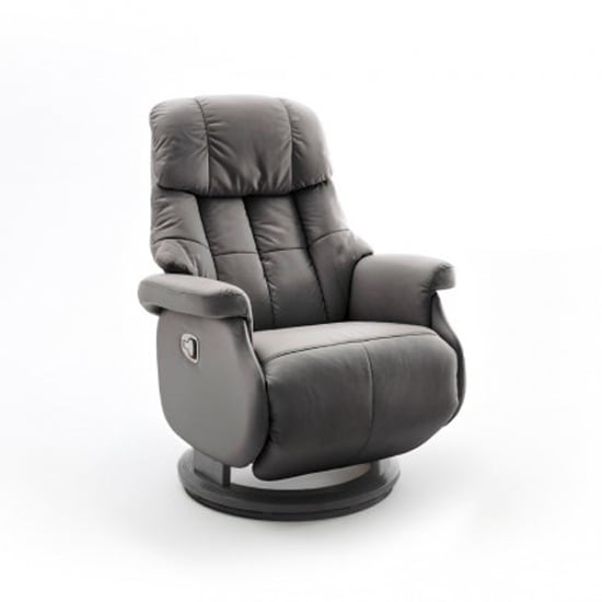 Read more about Calgary comfort leather relaxer chair in grey and black
