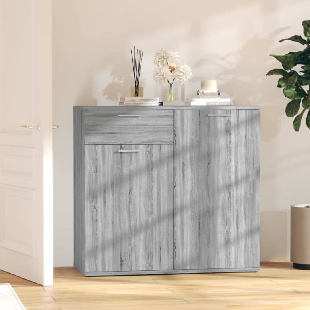 calhoun wooden sideboard with 2 doors 1 drawer in grey sonoma