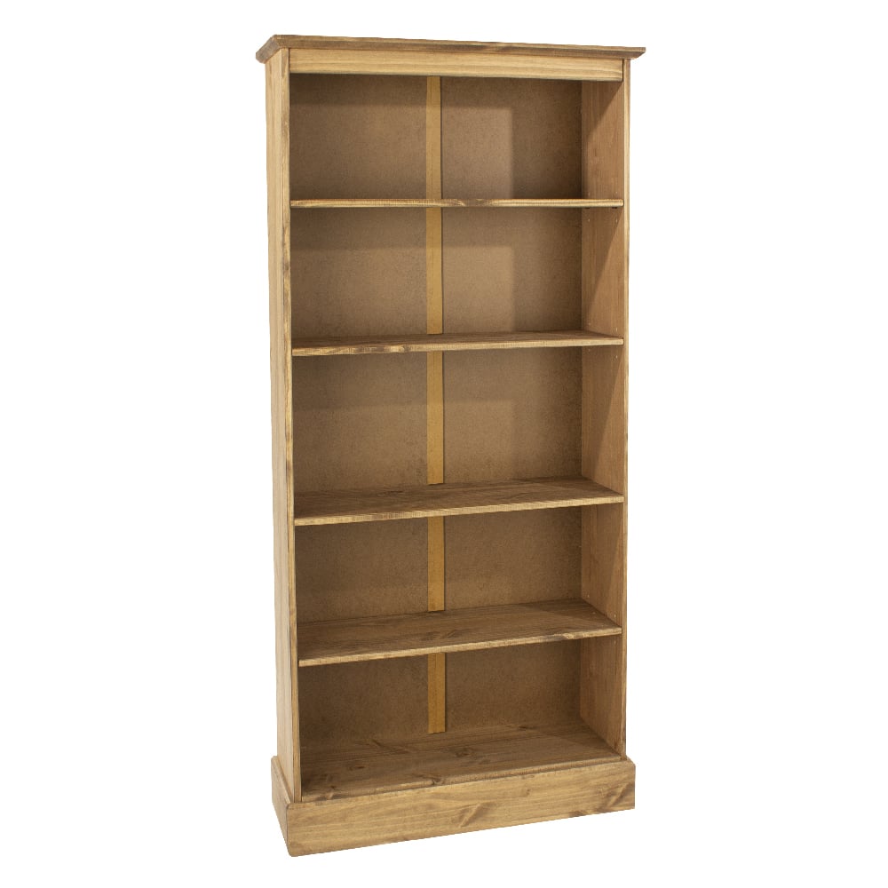 Product photograph of Calixto Wooden Bookcase With 5 Shelves In Oak from Furniture in Fashion