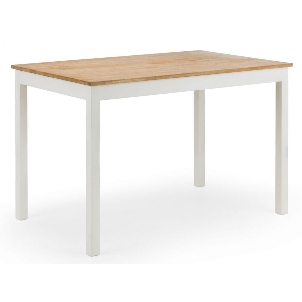 Product photograph of Calliope Wooden Rectangular Dining Table In Ivory And Oak from Furniture in Fashion