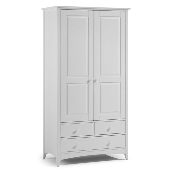 Product photograph of Caelia Combination Wardrobe In Grey With 2 Doors And 3 Drawers from Furniture in Fashion
