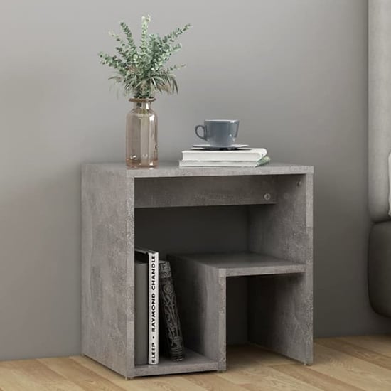 Read more about Canaan wooden bedside cabinet in concrete effect