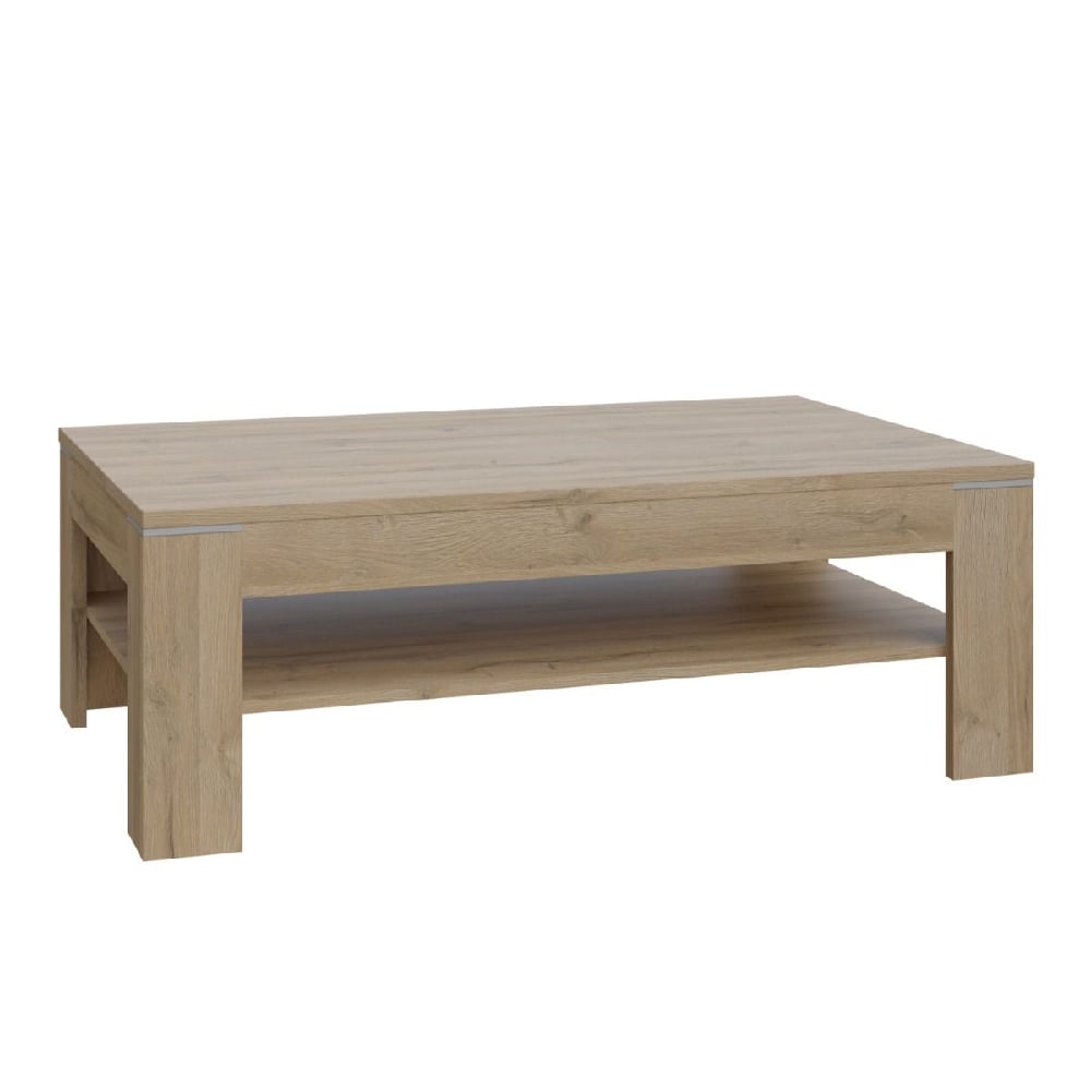 Product photograph of Caneadea Wooden Rectangular Coffee Table In Artisan Oak from Furniture in Fashion