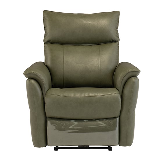 Product photograph of Canyon Faux Leather Electric Recliner Armchair In Green from Furniture in Fashion