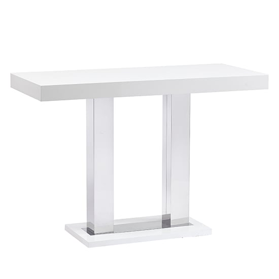 Product photograph of Caprice High Gloss Bar Table Rectangular Large In White from Furniture in Fashion