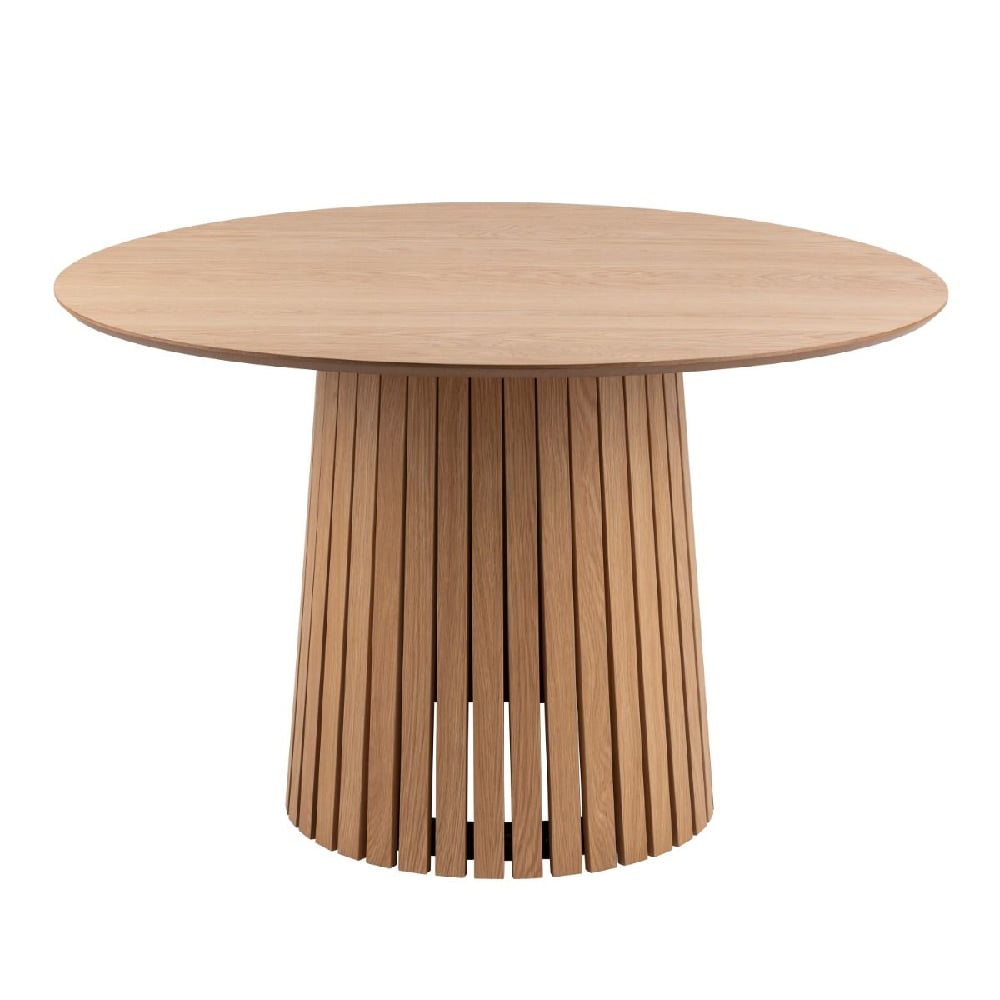 carlisle wooden round dining table in oak