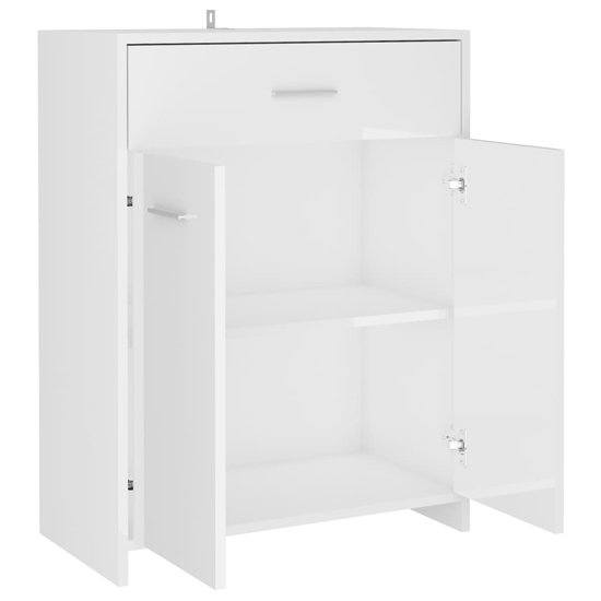 Carlton High Gloss Bathroom Cabinet With 2 Doors In White | Furniture ...